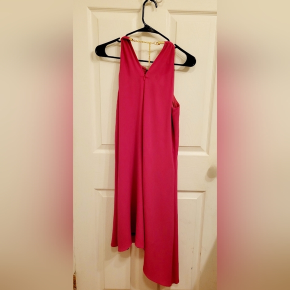 🩷 Kensie Size 8 Women's Draped Snake-Chain Keyhole Dress-ROSE - Picture 10 of 11